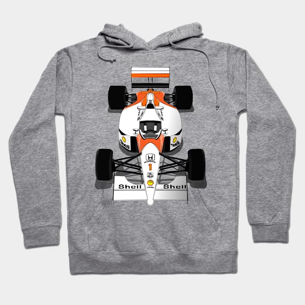 Retro F1 MP4 Car Hoodie by Worldengine